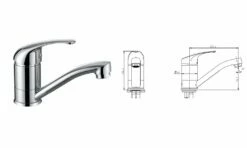 Swivel Basin Mixer 5 Swivel Basin Mixer -Furniture Bathroom Shop 100801 4 Swivel Mixer Spec