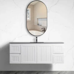 Shakespeare Black Sintered Stone Double Vanity Top – 150cm -Furniture Bathroom Shop 150cm shakespeare black single bowl front view 1