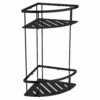 Cube Double Corner Shelf Basket Black -Furniture Bathroom Shop 302202BK