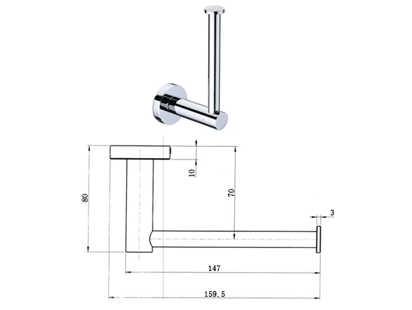 Round Series 2 Toilet Roll Holder 4 Round Series 2 Toilet Roll Holder - Image 2