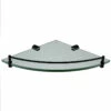 Black Round Corner Glass Shelf -Furniture Bathroom Shop Black Corner Glass Shelf 300301BK