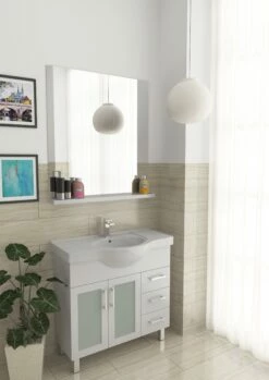 Charli Semi Recessed Glass Doors 90cm -Furniture Bathroom Shop Charli 90