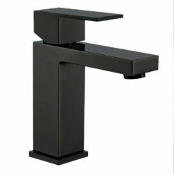 Cube Black Basin Mixer