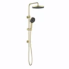 Gabe Twin Shower On Rail Brushed Gold -Furniture Bathroom Shop Gabe Twin Shower on Rail Brushed Gold