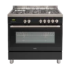 90cm Black Dual Fuel Freestanding Oven -Furniture Bathroom Shop Image 1