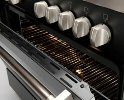 90cm Black Dual Fuel Freestanding Oven -Furniture Bathroom Shop Image 2