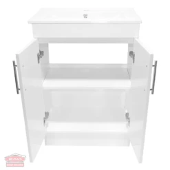 Jessica PVC Vanity Unit 60cm -Furniture Bathroom Shop Jessica 60cm Doors Open 2 Upload File