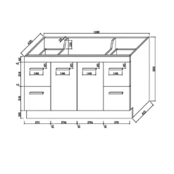 Maddison Vanity 120cm 7 Maddison Vanity 120cm -Furniture Bathroom Shop Maddison 120cm 01