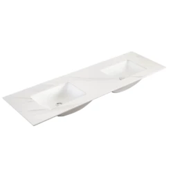 Mountain Snow Sintered Stone Double Vanity Top – 150cm