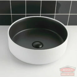 Olympic Vessel White & Black -Furniture Bathroom Shop Olympic Vessel White Black Installation