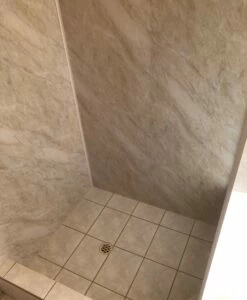 Sahara Gold Marble Wall Panel -Furniture Bathroom Shop Sahara Gold Shower Transformation After