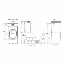 Montana Rimless Toilet Suite -Furniture Bathroom Shop TSMONT Specs 1