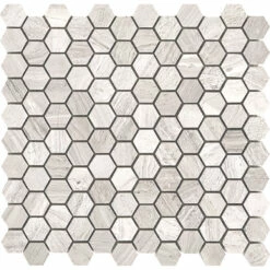Tuscany Wood Light Grey 30mm Hexagon