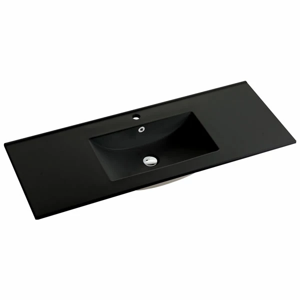 120cm Ceramic Vanity Top Matte Black 2 120cm Ceramic Vanity Top Matte Black