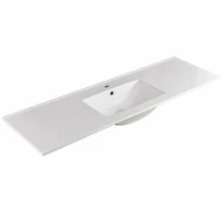 150cm Single Bowl Ceramic Vanity Top – 1 Or 3 Taphole