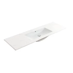 Mountain Snow Sintered Stone Single Vanity Top – 150cm