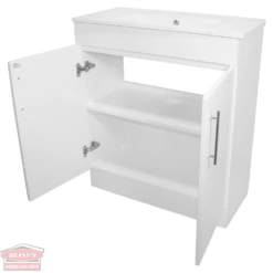 Jessica PVC Vanity Unit 75cm -Furniture Bathroom Shop VUJE75P Jessica 75cm Front 2