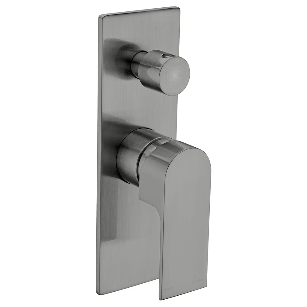 Bianca Wall Mixer With Diverter Gun Metal Grey 3 Bianca Wall Mixer With Diverter Gun Metal Grey