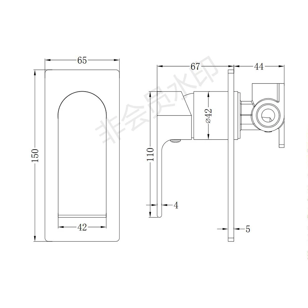 Bianca Wall Mixer Brushed Nickel 4 Bianca Wall Mixer Brushed Nickel - Image 2