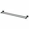 Black Round 900mm Double Towel Rail