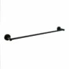 Black Round 90cm Single Towel Rail -Furniture Bathroom Shop black round 900mm single towel rail