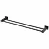 Black Square 90cm Double Towel Rail -Furniture Bathroom Shop black square 900mm double towel rail