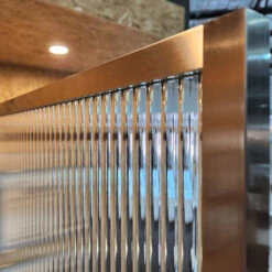 LED Sensor Fluted Glass Shower Panel -Furniture Bathroom Shop brushed frame fluted glass panel bathroom close