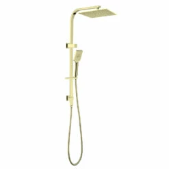 Celia/Bianca Twin Shower Square Brushed Gold