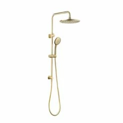 Loui Twin Shower With Rail Brushed Gold