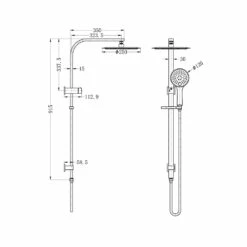 Celia/Bianca Twin Shower Round Gun Metal Grey -Furniture Bathroom Shop mecca bianca twin shower round specs 2