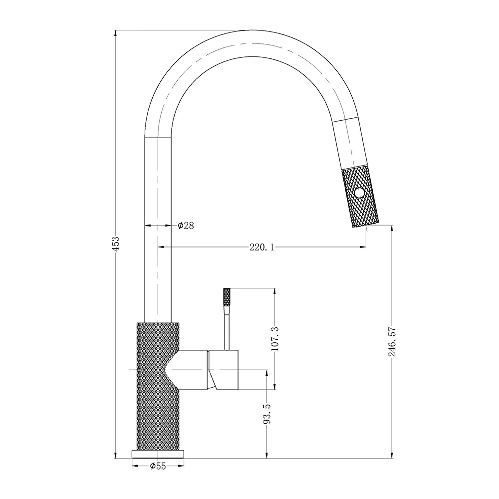Opal Pull-out Sink Mixer Brushed Nickel 4 Opal Pull-out Sink Mixer Brushed Nickel - Image 2