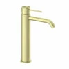 Opal Tall Basin Mixer Brushed Gold -Furniture Bathroom Shop opal tall basin mixer brushed gold