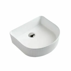 Quadrant Fluted Vessel White
