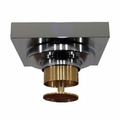 100mm Square Tile Insert Floor Waste Non Return -Furniture Bathroom Shop reflux floor waste open