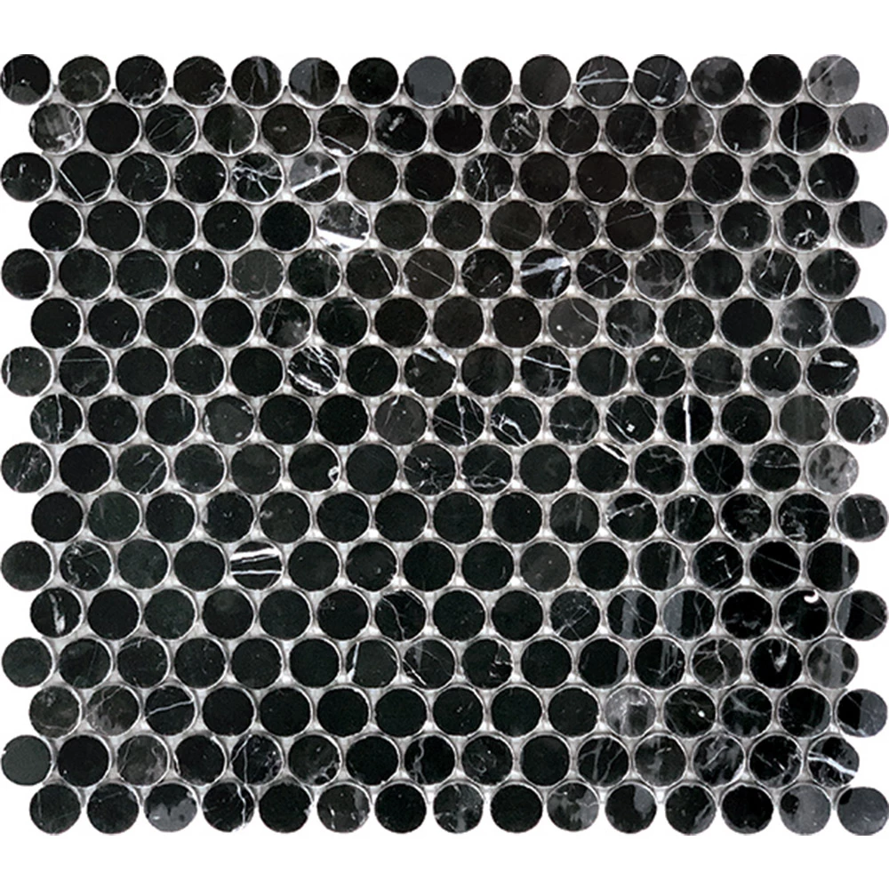 Tuscany Nero Marquina Penny Round 3 Tuscany Nero Marquina Penny Round